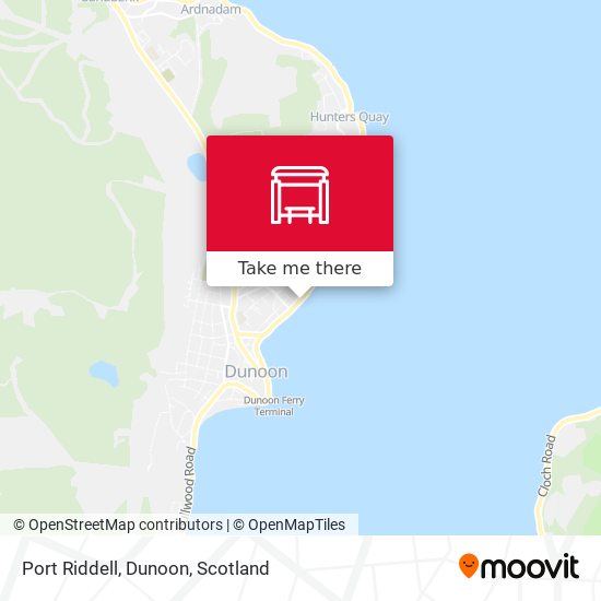 Port Riddell, Dunoon map