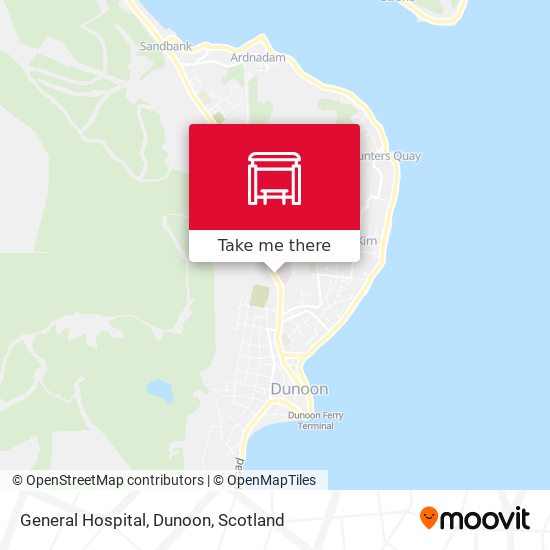 General Hospital, Dunoon map