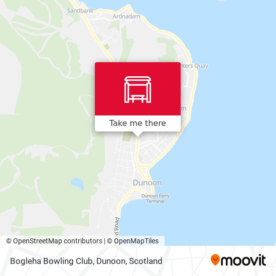 Bogleha Bowling Club, Dunoon map