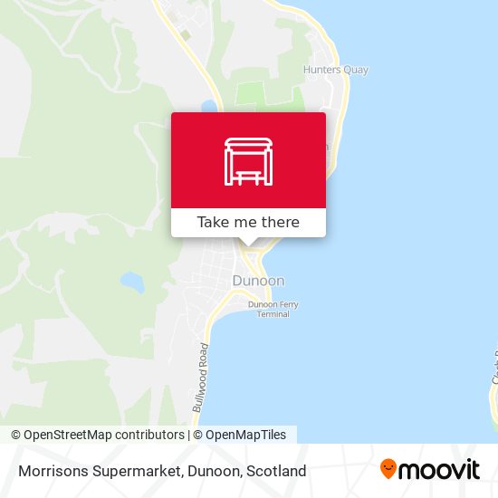 Morrisons Supermarket, Dunoon map