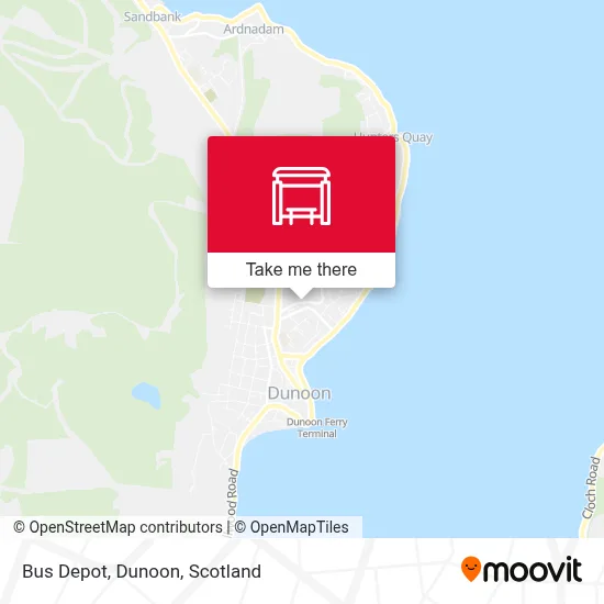 Bus Depot, Dunoon map