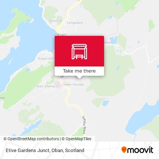 Etive Gardens Junct, Oban map