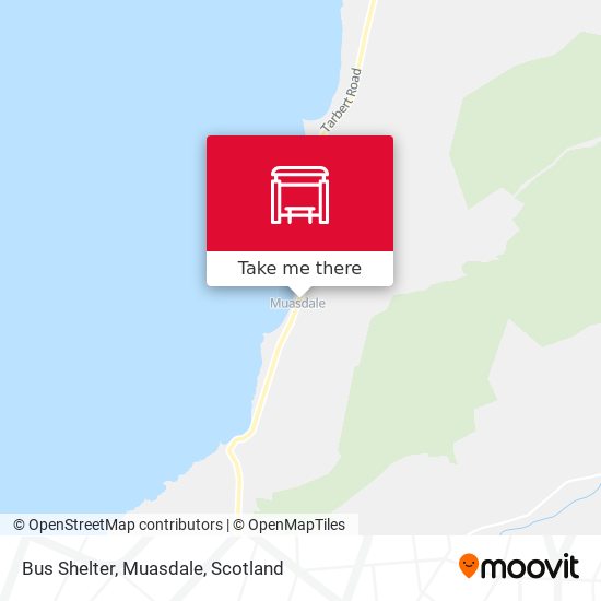 Bus Shelter, Muasdale map