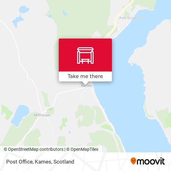 Post Office, Kames map