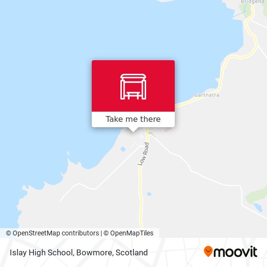 Islay High School, Bowmore map