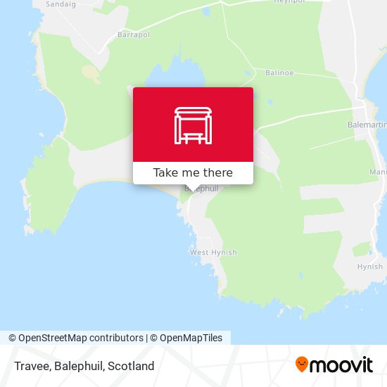 Travee, Balephuil map