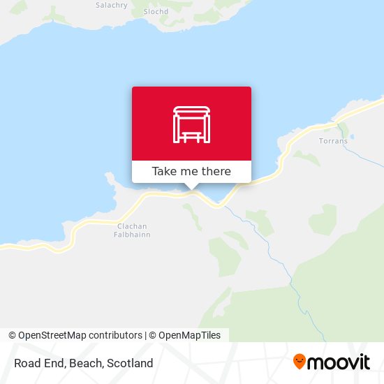 Road End, Beach map