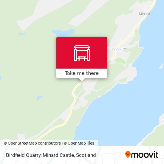 Birdfield Quarry, Minard Castle map