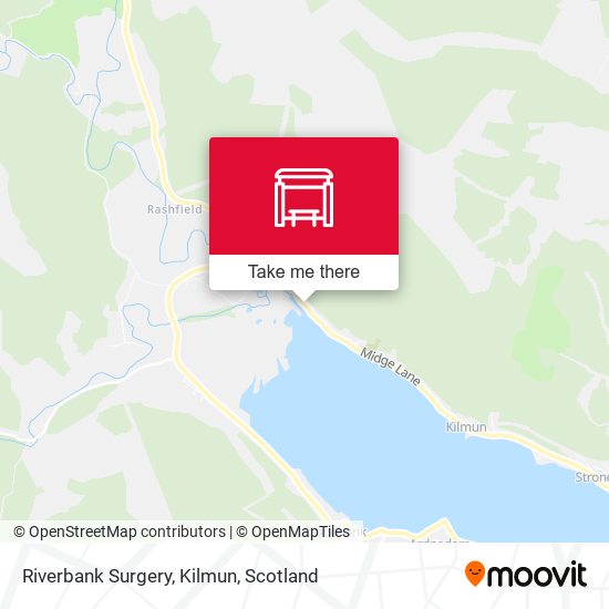 Riverbank Surgery, Kilmun map