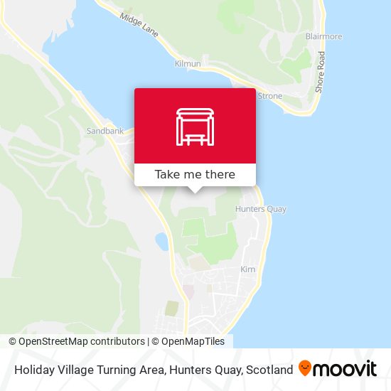 Holiday Village Turning Area, Hunters Quay map