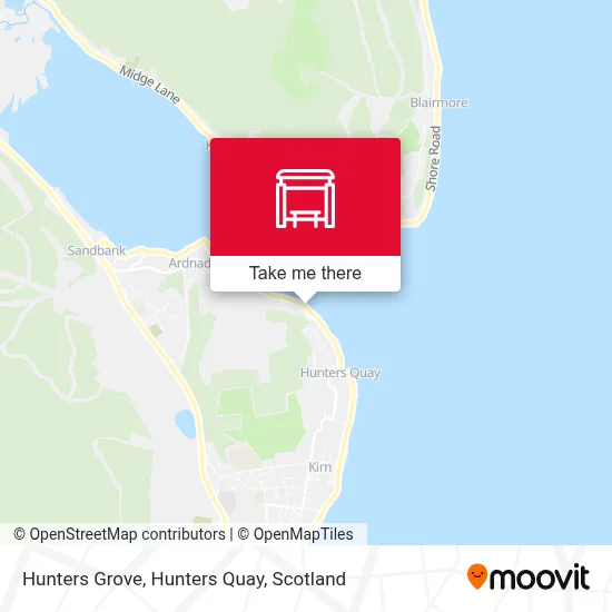 Hunters Grove, Hunters Quay map