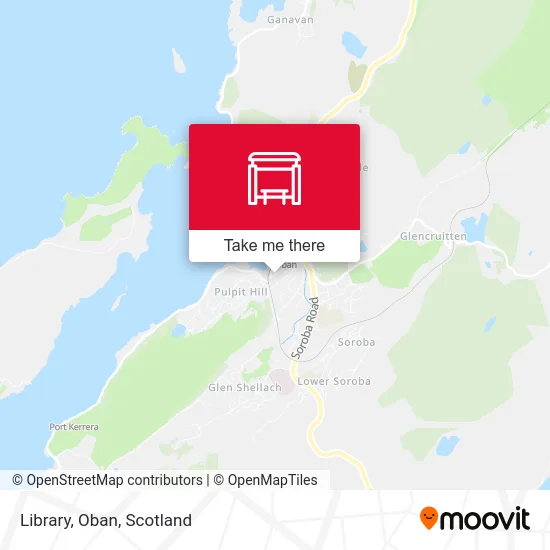 Library, Oban map