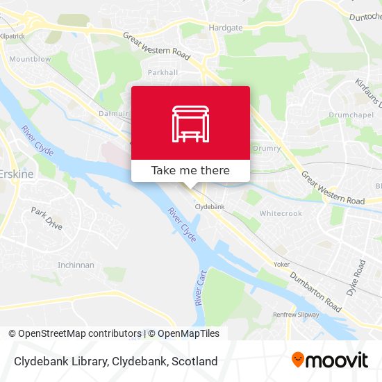 Clydebank Library, Clydebank map