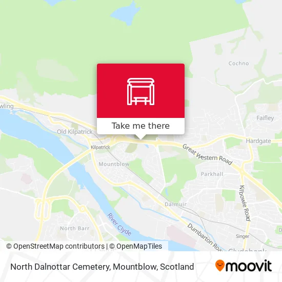 North Dalnottar Cemetery, Mountblow map