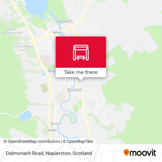 Dalmonach Road, Napierston map