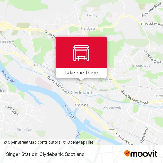 Singer Station, Clydebank map