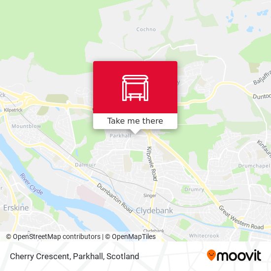 Cherry Crescent, Parkhall map