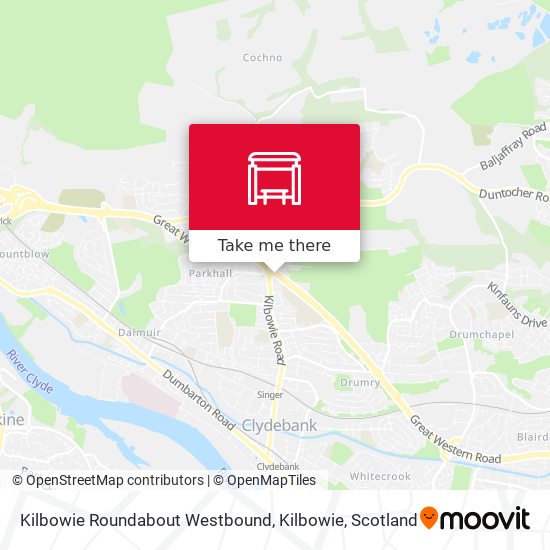 Kilbowie Roundabout Westbound, Kilbowie map