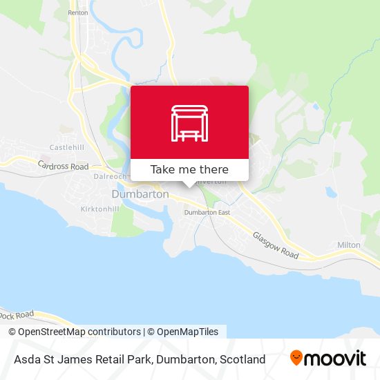 Asda St James Retail Park, Dumbarton map