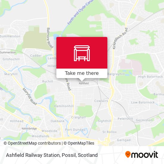 Ashfield Railway Station, Possil map