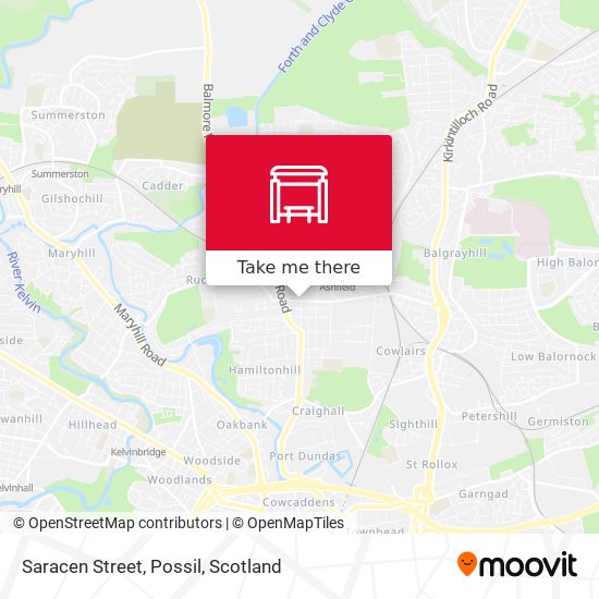 Saracen Street, Possil map