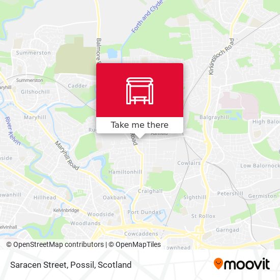 Saracen Street, Possil map