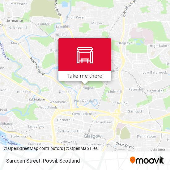 Saracen Street, Possil map