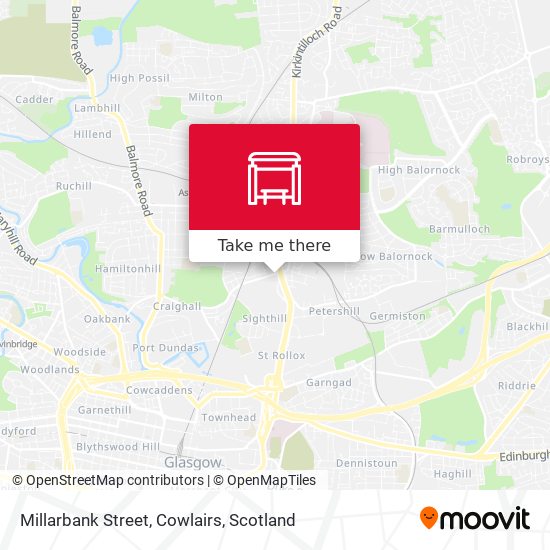 Millarbank Street, Cowlairs map