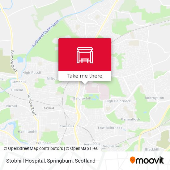 Stobhill Hospital, Springburn map