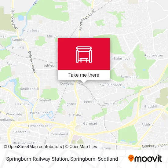 Springburn Railway Station, Springburn map