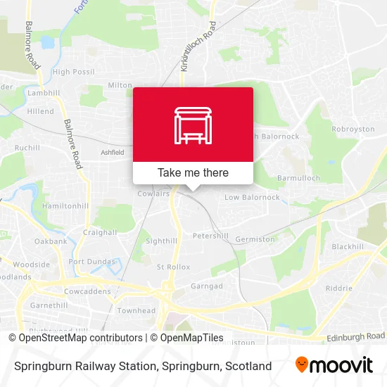 Springburn Railway Station, Springburn map