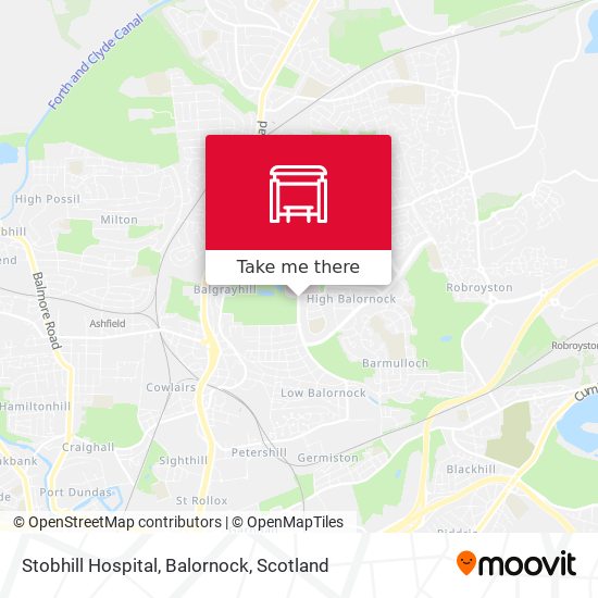 Stobhill Hospital, Balornock map
