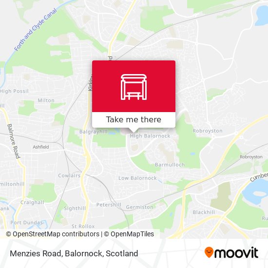 Menzies Road, Balornock map