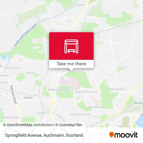 Springfield Avenue, Auchinairn map