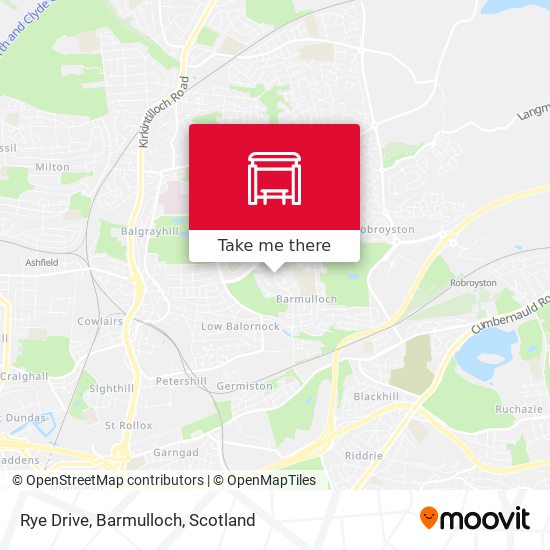Rye Drive, Barmulloch map