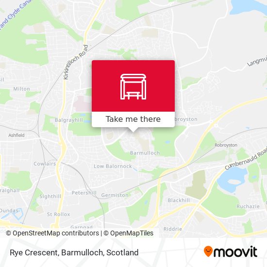 Rye Crescent, Barmulloch map