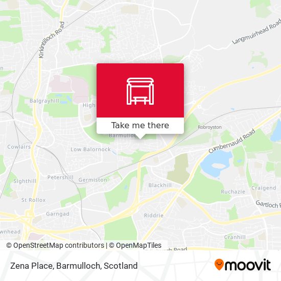 Zena Place, Barmulloch map