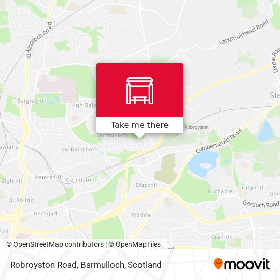 Robroyston Road, Barmulloch map