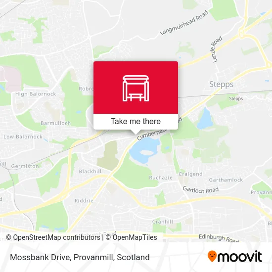 Mossbank Drive, Provanmill map