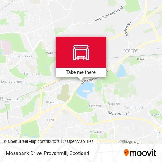 Mossbank Drive, Provanmill map