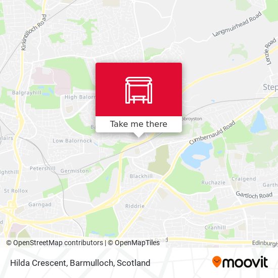 Hilda Crescent, Barmulloch map