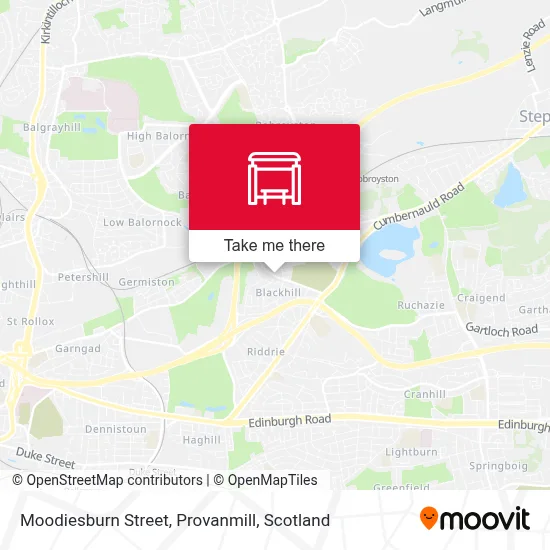 Moodiesburn Street, Provanmill map