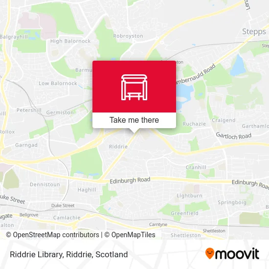 Riddrie Library, Riddrie map