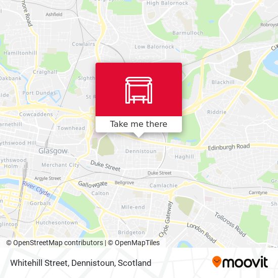 Whitehill Street, Dennistoun map