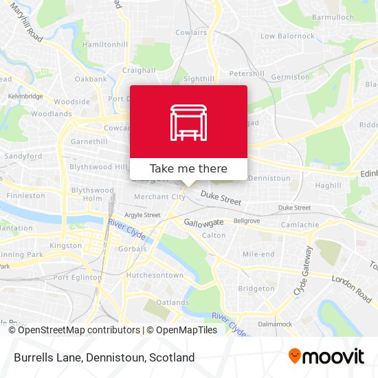 Burrells Lane, Dennistoun map