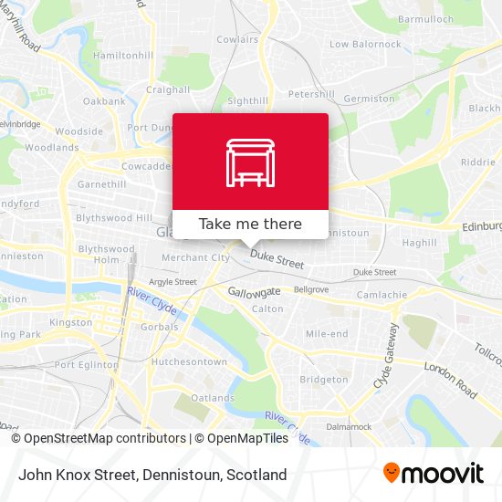 John Knox Street, Dennistoun map