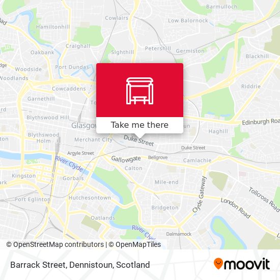 Barrack Street, Dennistoun map