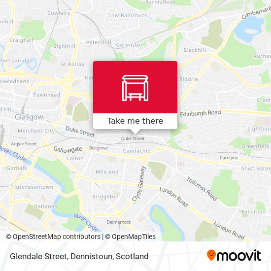 Glendale Street, Dennistoun map