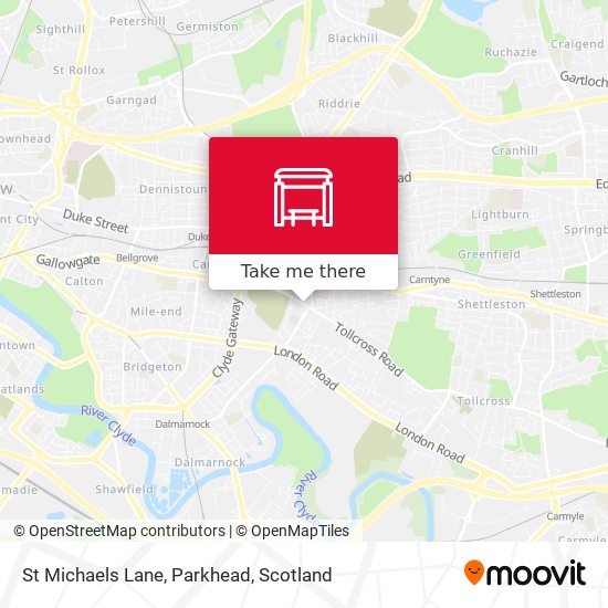 St Michaels Lane, Parkhead map