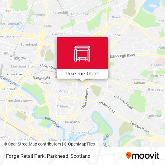Forge Retail Park, Parkhead map